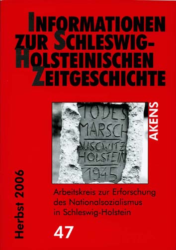 ISHZ 47 Titelbild: Wegzeichen an der Strecke des Todesmarsches Auschwitz-Holstein, KZ-Gedenksttte Ahrensbk, ohne Datum