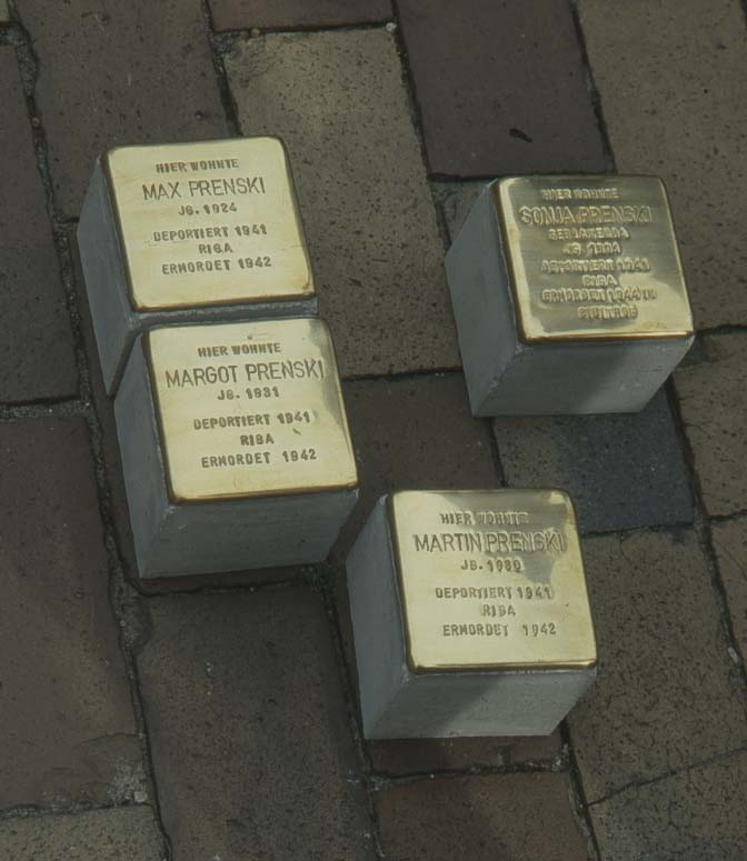 Stolpersteine fr die Familie Prenski, Lbeck